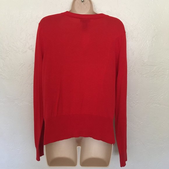 Lane Bryant Holiday Red Cardigan Sweater 14/16 NEW - Picture 6 of 6